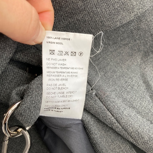 Dice Kayek Wool Coat Grey Women’s 40 Fits Medium - Picture 5 of 6